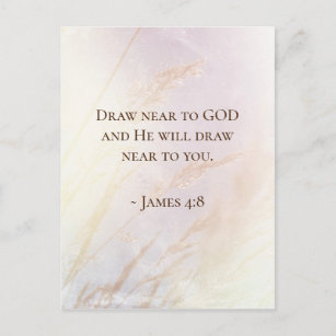 James 4:8 Draw nabij God Bijbelse Verse Briefkaart