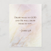 James 4:8 Draw nabij God Bijbelse Verse Briefkaart (Voorkant)