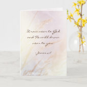 James 4:8 Draw nabij God Bijbelse Verse Kaart (Gele Bloem)