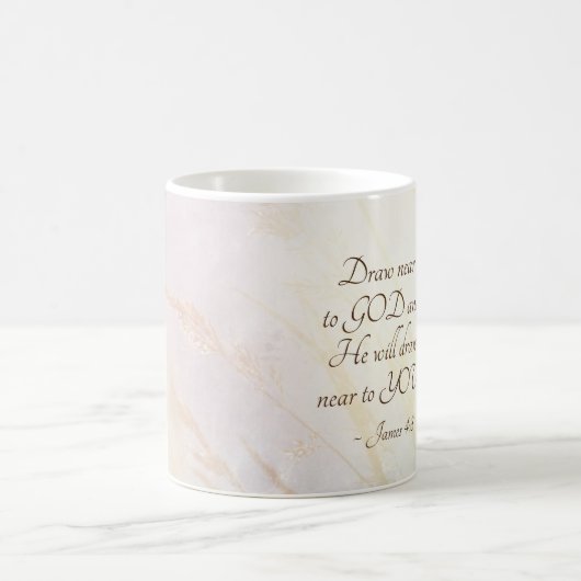 James 4:8 Draw nabij God Bijbelse Verse Koffiemok (Center)