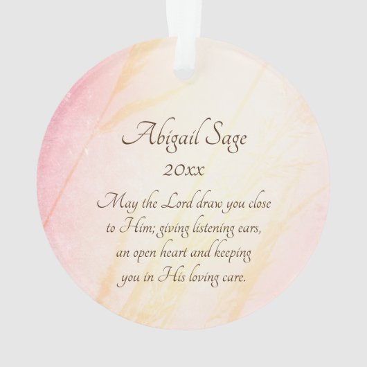 James 4:8 Draw nabij God Bijbelse Verse Ornament (achterkant)