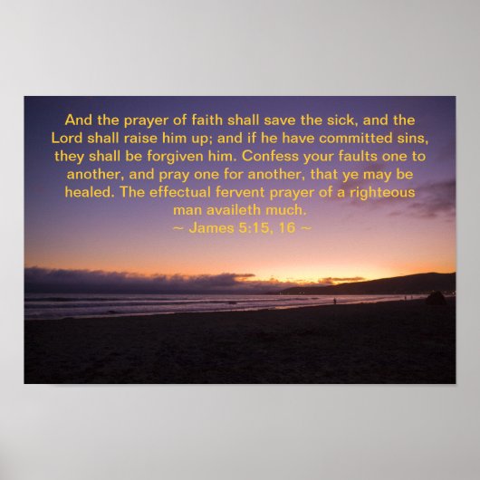 James 5:15 - 16 poster (Voorkant)