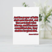 James 5:15 KJV Bijbelscriptgroet Kaart (Staand voorkant)