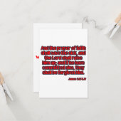 James 5:15 KJV Bijbelscriptgroet Kaart (Voorkant / Achterkant in situ)