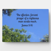 James 5:16 Het effectieve, fervent gebed... Fotoplaat (voorkant)