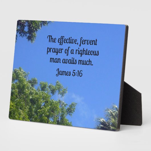 James 5:16 Het effectieve, fervent gebed... Fotoplaat (Zijkant)