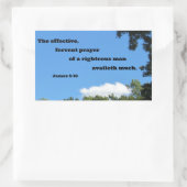 James 5:16 Het effectieve, fervent gebed... Rechthoekige Sticker (Tas)