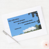 James 5:16 Het effectieve, fervent gebed... Rechthoekige Sticker (Envelop)