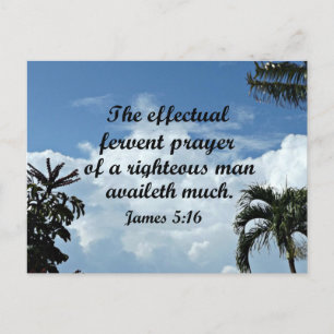 James 5:16 Het effectieve fervent gebed van Briefkaart