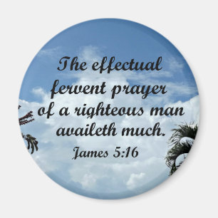 James 5:16 Het effectieve fervent gebed van Magneet