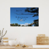 James 5:16 Het effectieve vruchtbare gebed van een Poster (Keuken)