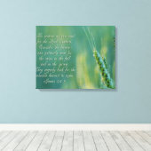 James 5:6-8 DoorzettingsInspirerend Canvas Afdruk (Insitu (Houten vloer))