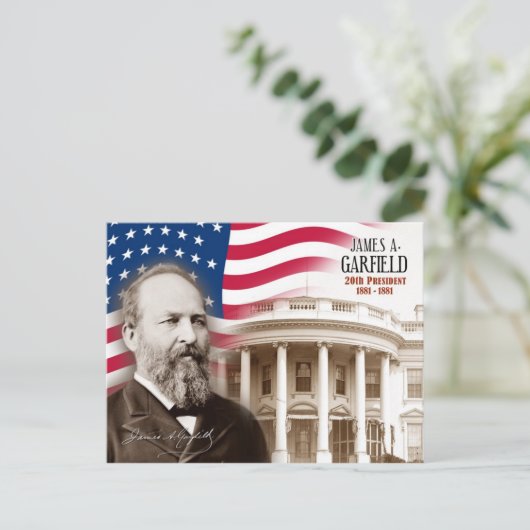 James A. Garfield - 20e President van de VS Briefkaart (Staand voorkant)