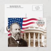 James A. Garfield - 20e President van de VS Briefkaart (Voorkant / Achterkant)