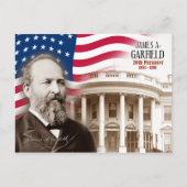 James A. Garfield - 20e President van de VS Briefkaart (Voorkant)