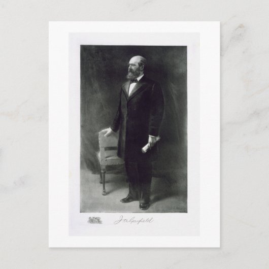 James A. Garfield, 20ste President van Verenigde Briefkaart (Voorkant)