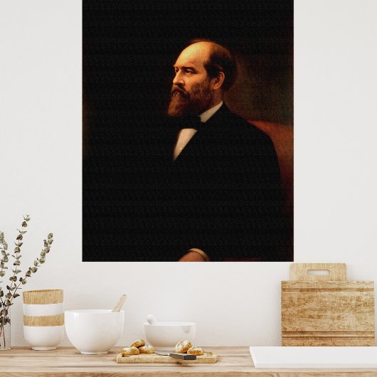 JAMES A. GARFIELD Portret van Calvin Curtis Print (Keuken)