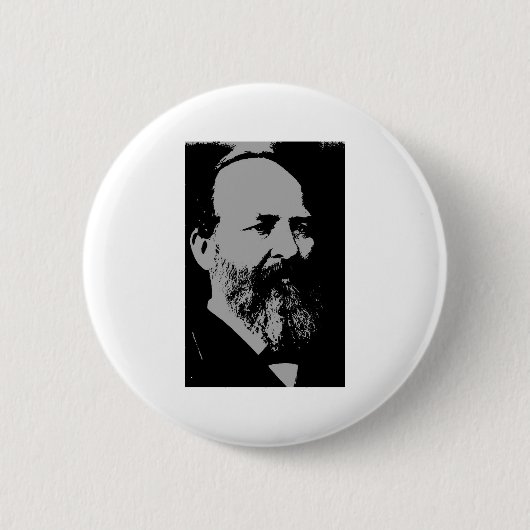 James A. Garfield silhouette Ronde Button 5,7 Cm (Voorkant)