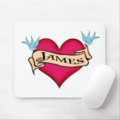 James - Aangepast Tattoo T-shirts en cadeautjes Muismat (Met muis)
