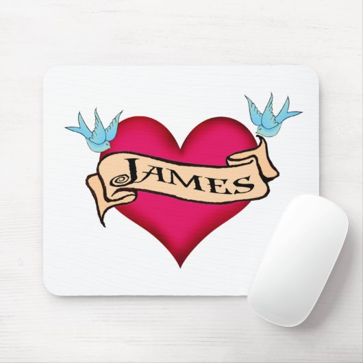 James - Aangepast Tattoo T-shirts en cadeautjes Muismat (Met muis)