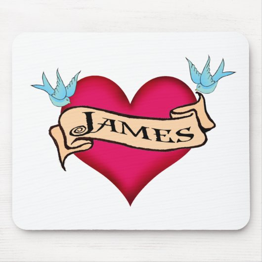 James - Aangepast Tattoo T-shirts en cadeautjes Muismat (Voorkant)