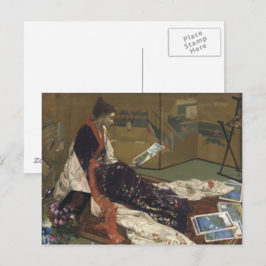 James Abbott McNeill Whistler - Caprice in Paars Briefkaart (Voorkant / Achterkant)