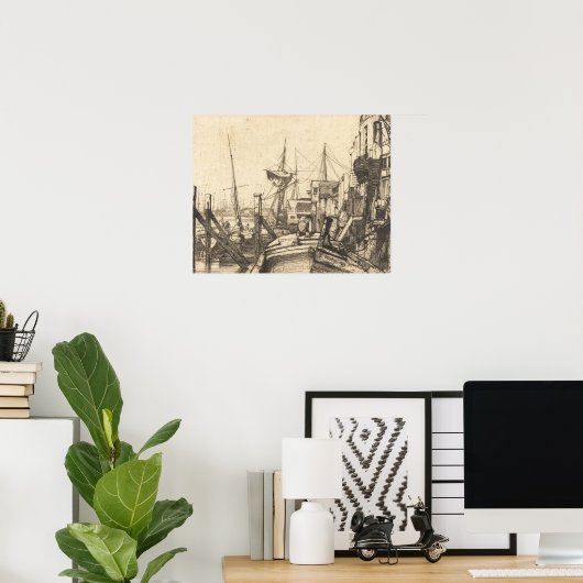 James Abbott McNeill Whistler - Limehouse Poster (Thuiskantoor)