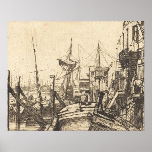 James Abbott McNeill Whistler - Limehouse Poster (Voorkant)