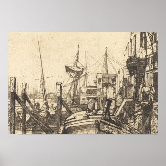 James Abbott McNeill Whistler - Limehouse Poster (Voorkant)