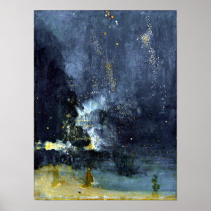 James Abbott McNeill Whistler Nocturne in Black Poster