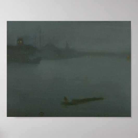 James Abbott McNeill Whistler - Nocturne in Blue Poster (Voorkant)