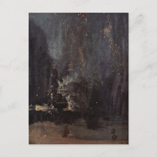 James Abbott McNeill Whistler - Nocturne in het zw Briefkaart (Voorkant)