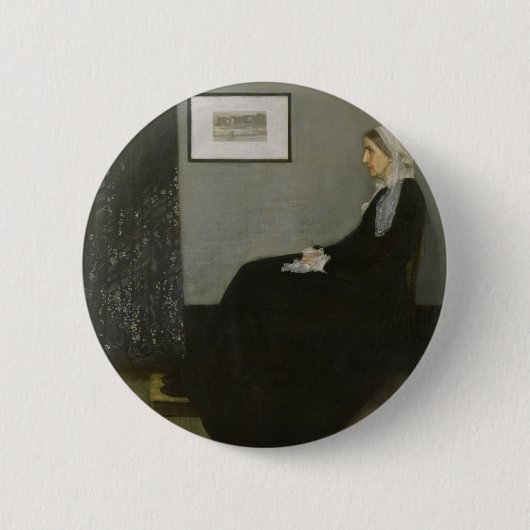 James Abbott Whistler - Moeder van Whistler Ronde Button 5,7 Cm (Voorkant)