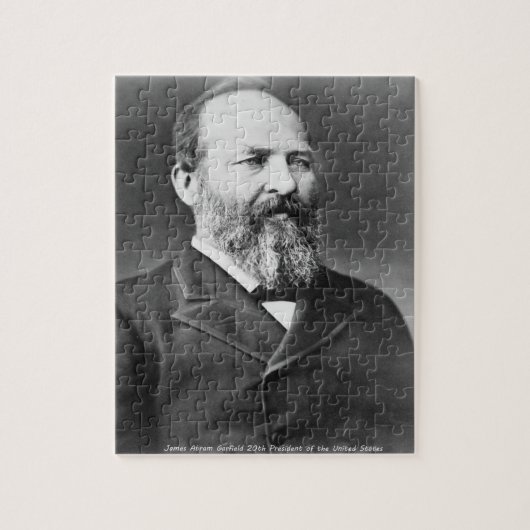 James Abraham Garfield 20e president van Amerika. Legpuzzel (Verticaal)