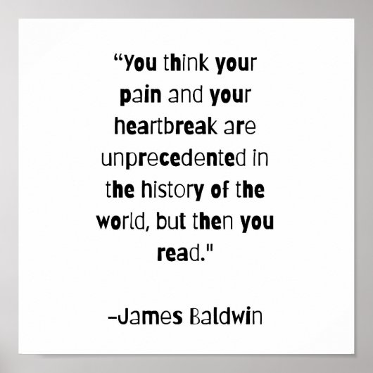 James Baldwin Quote Poster (Voorkant)