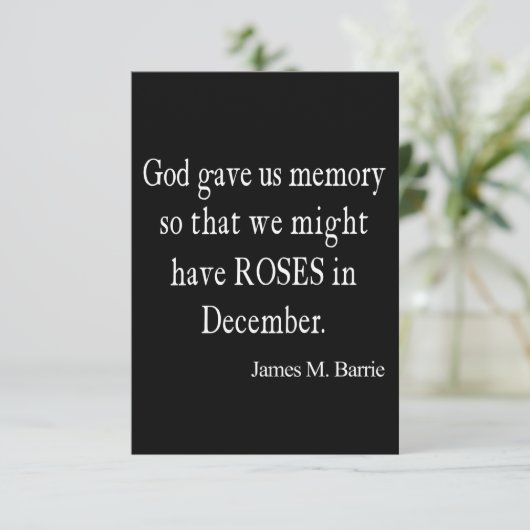  James Barrie-Rozen in december Quote (Staand voorkant)