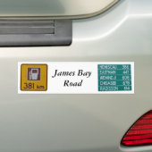 James Bay Road bumper sticker (Op auto)
