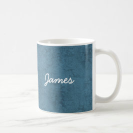 JAMES Blue en White Custom Name Gift Collectie Koffiemok