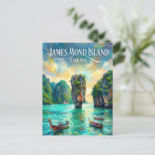 James Bond-eiland Thailand Briefkaart (Staand voorkant)