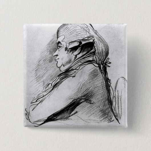 James Boswell, c.1790-95 Vierkante Button 5,1 Cm (Voorkant)
