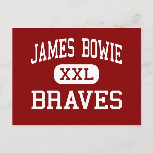 James Bowie - Braves - Middle - Amarillo Texas Briefkaart (Voorkant)