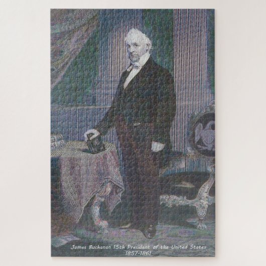 James Buchanan 15de President van Amerika. Legpuzzel (Verticaal)