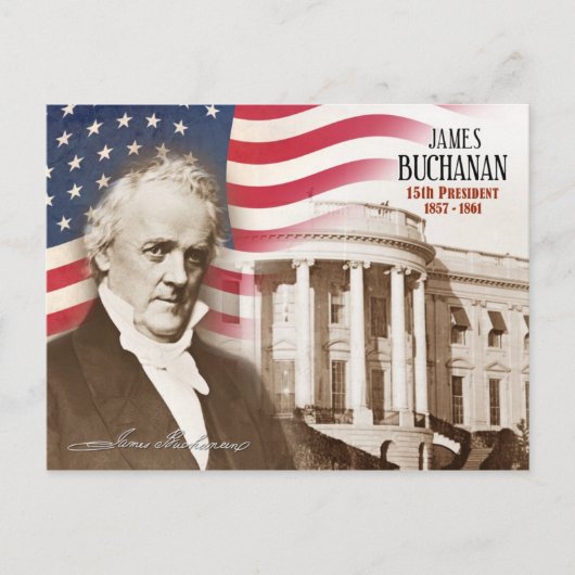 James Buchanan - 15e President van de VS Briefkaart (Voorkant)