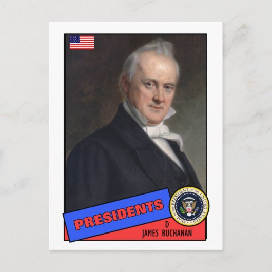 James Buchanan Baseball Card Briefkaart (Voorkant)
