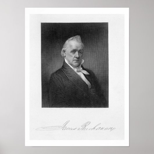James Buchanan, gegraveerd door Henry Bryan Hall ( Poster (Voorkant)