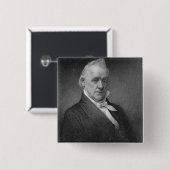 James Buchanan, gegraveerd door Henry Bryan Hall ( Vierkante Button 5,1 Cm (Voorkant /achterkant)