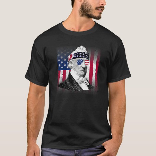 James Buchanan Patriotic American Flag 4 juli T-shirt (Voorkant)