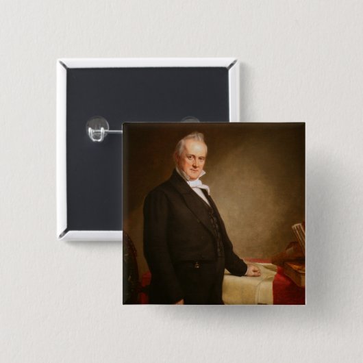 James Buchanan Vierkante Button 5,1 Cm (Voorkant /achterkant)