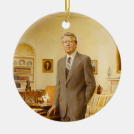 James Carter White House Presidential Portret Keramisch Ornament