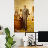 James Carter White House Presidential Portret Poster (Thuiskantoor)